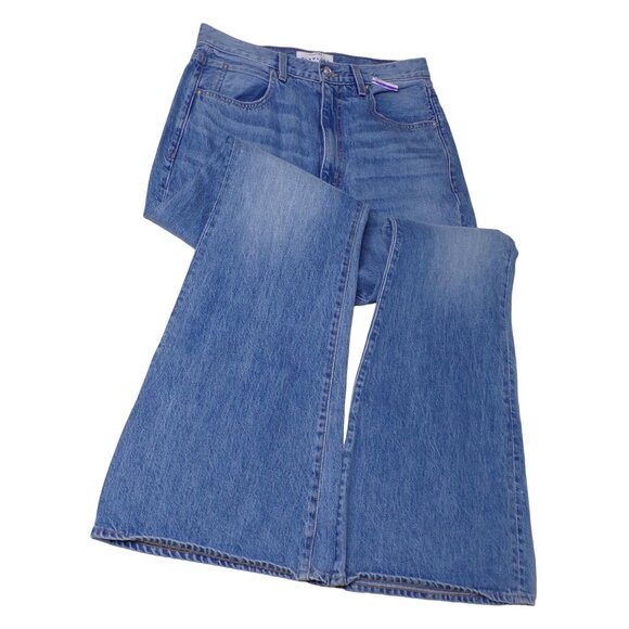 🆕 SLVRLAKE Indiana High Rise Super Flared Leg Jeans Monday Blue Sz 30 - Picture 6 of 9